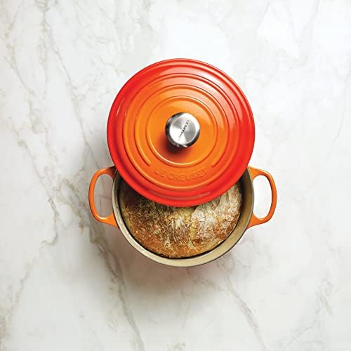 Le Creuset Enameled Cast Iron Round Dutch Oven, 7.25 qt., Flame - Image 6
