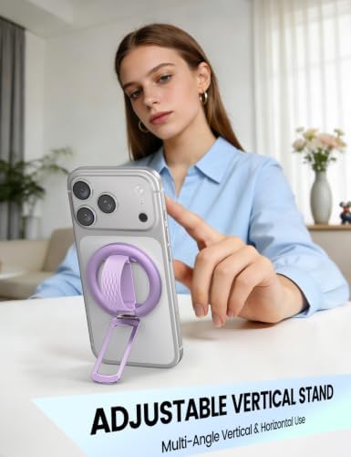 Lamicall Lavender Comfortable Magnetic Phone Finger Loop Grip for MagSafe - Image 4