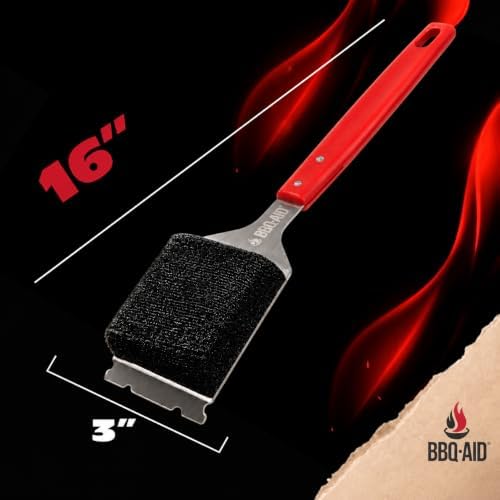 Bristle Free Grill Brush Cleaner and Scraper for Barbecue, Replaceable Head - Image 4