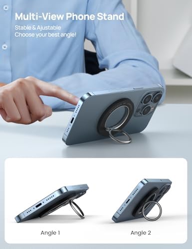 Lamicall Magnetic Phone Ring Grip for MagSafe, 360° Rotation Finger Holder - Image 4