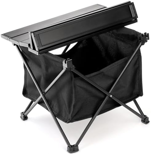 SOUJOY Folding Camping Table with Storage Bag, Small Beach Side Table, Portable Collapsible Aluminum Picnic Tent Side Table for Outdoor Cooking, BBQ, Hiking, Boat, Travel - Image 5