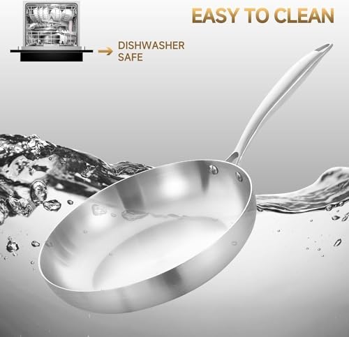 LOLYKITCH 8.5 Inch Small Frying Pan | Tri-Ply Stainless Steel Skillet - Image 6