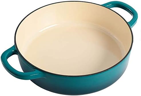Crock-Pot Artisan Enameled Cast Iron Braiser W/Lid, 5 Quart, Teal Ombre - Image 5