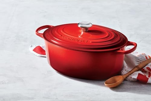 Le Creuset Enameled Cast Iron Oval Dutch Oven, 5 qt, Cerise - Image 5