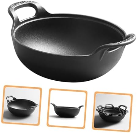 Milisten Cast Iron Skillet Pot Outdoor Cooking Essential for Camping and Picnics Ergonomic Design Smooth for Easy Cleaning Versatile for Family Meals - Image 3
