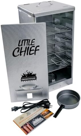 Smokehouse Little Chief Electric Smoker - Low to Mid Temperature Smoker for Fish, Jerky, Cheese, Sausage & Other meats, Smoke Up to 25 Pounds of Meat & Fish by Smokehouse