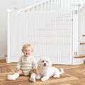 EZIGO 55 Inch Retractable Baby Gates, 41 Inch Extra Tall Retractable Gate by EZIGO