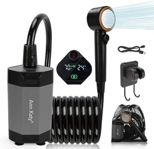 Ann Katy Portable Camping Shower Pump,Rechargeable Electric Outdoor Shower by AnnKaty