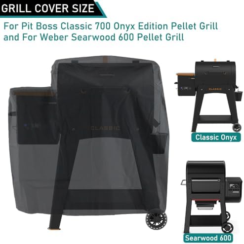 ZJYWSCH Grill Cover for Pit Boss Classic Onyx PB700NX Wood Pellet Grill Heavy Duty Pit Boss Classic 700 Onyx Edition 700NX Grill Cover Outdoor Waterproof - Image 2