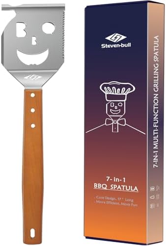 7-in-1 Grill Spatula for Outdoor Grill, BBQ Accessories, Gifts for Men, Dad by STEVEN-BULLS