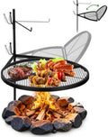 Foldable 24“ Campfire Grill Grate-Portable Round Fire Pit Grill Grate by Unknown