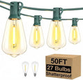 Brightever 50FT Outdoor String Lights 27 Bulbs, Waterproof Patio Lights by Brightever
