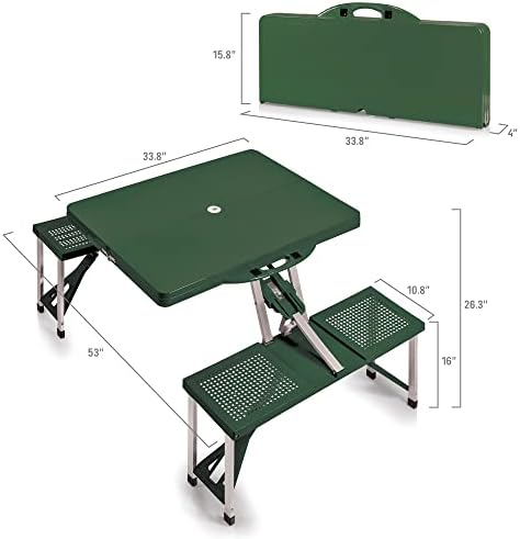 Picnic TIME NFL Football Field Folding Picnic Table, Camping Table, Outdoor Table with Umbrella Hole - Image 3
