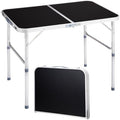 3.0 Ft Folding Portable Camping Table Black by Unknown