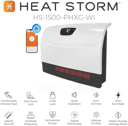 Heat Storm HS-1500-PHX-WIFI Infrared Heater, Wifi Wall Mounted - Image 5