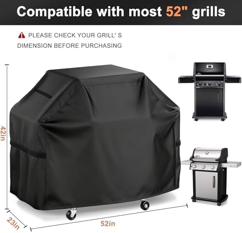 LBTING Grill Cover, 52-inch Heavy Duty Waterproof BBQ Gas Grill Cover - Image 2