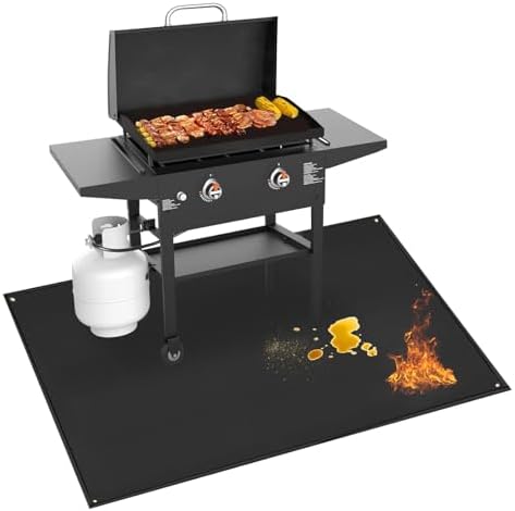 Grill Mat for Blackstone Griddle Accessories 28in & 36in, 70 x 48 x 0.02in by TOHONFOO