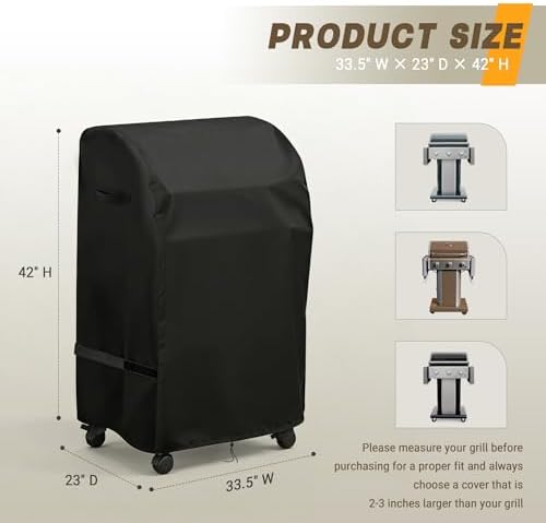 Grill Cover for Kenmore PG-4030400LD 3-Burner, 33.5x23x42in - Image 2