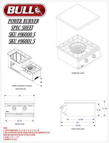 Bull 96000 Power Side-Burners, Stainless Steel - Image 3
