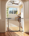 Cumbor 30-40.6 in Baby Gate for Stairs and Doorways, Dog Gate Indoor Brown by Cumbor
