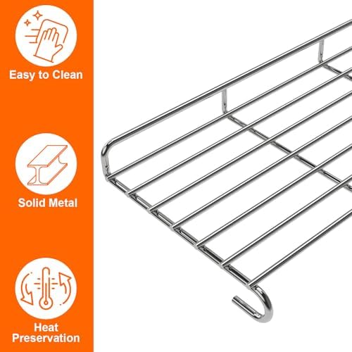 DELSbbq 66045 Stainless Grill Warming Rack for Weber Genesis II 400 Series - Image 5