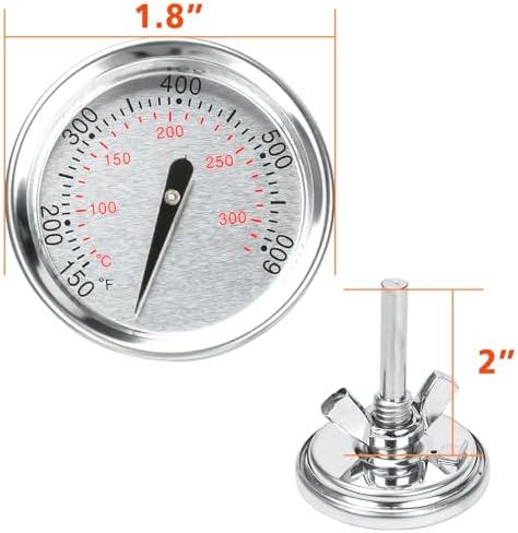 Hisencn 1.8 Inch Grill Thermometer for Weber GS4 Spirit II Q 22 26 Kettle - Image 2