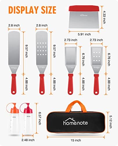 HOMENOTE Red Griddle Accessories Kit, Griddle Spatula Set for Blackstone - Image 6