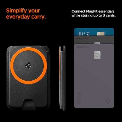 Spigen for MagSafe Wallet, Holds 3 Cards, Strong Magnet, Valentinus MagFit+ - Image 3