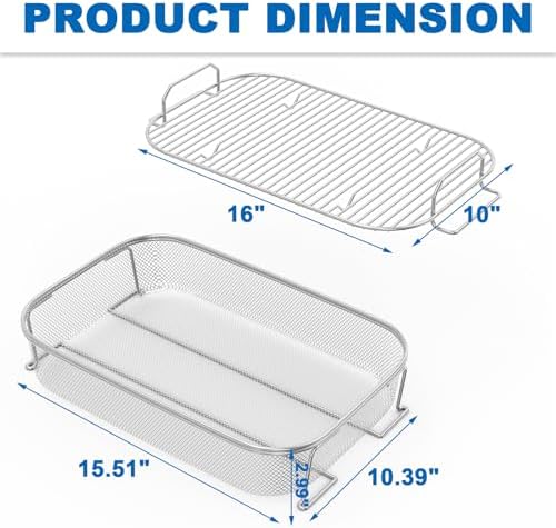 Crisper Basket & Rack for Ninja Woodfire XL OG850/OG951 Grill Accessories - Image 2