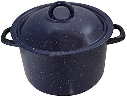 IMUSA USA Speckled Enamel Stock Pot 7.75-Quart, Blue - Image 5