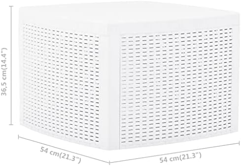 Outdoor Table White Polypropylene Medium Outdoor Table Square Versatile Garden Dining Patio Terrace Backyard Eating Garden Dining Furniture Patio Al Fresco Meal - Image 2