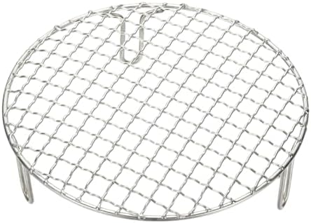 uxcell 8 Inch Round Cooking Rack, Stainless Steel Canning Racks with Legs, Barbecue Mesh Grill for Baking Cooling Steaming Cookware by uxcell