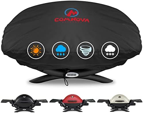 Comnova Grill Cover for Weber Q Series - 7111 BBQ Cover for Weber Q2000 and Q200 Series Gas Grill Heavy Duty & Waterproof, 33 Inch Barbecue Cover for Weber Q2200, Q2000, Q2400, Q200, Q220 and More by MCOMNOVAOUTDOORS