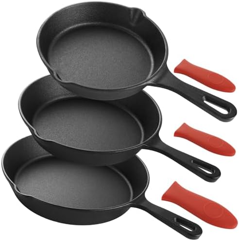 QTLCOHD 3 Pcs Cast Iron Skillet Set by WelcomeToQTLCOHD