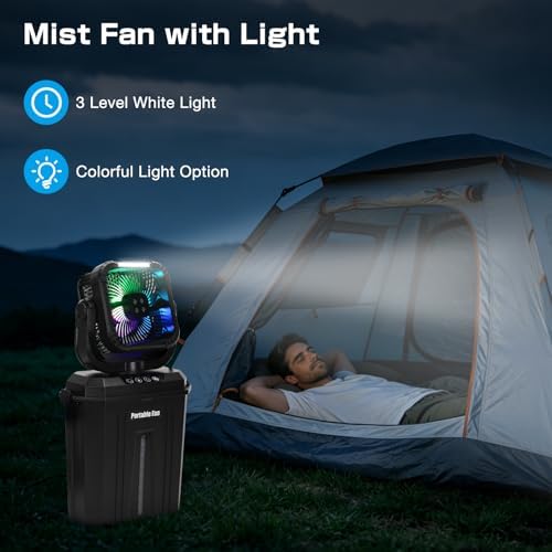 blessny Portable Oscillating Misting Fan with 12L Water Bucket - Image 6