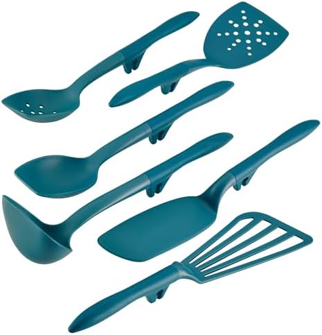 Rachael Ray Gadgets Lazy Tools Nonstick Kitchen/Cooking Utensil Set, 6 Piece, Teal by RachaelRayKitchenware