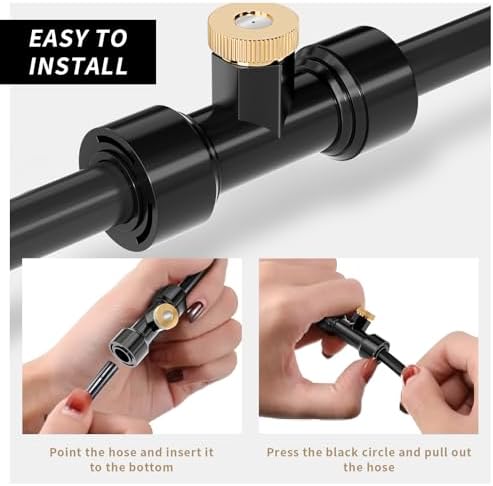 Misting Nozzles Kit Include 30 Pcs Misting nozzle 25 Pcs Misting 5 Pcs Plug nozzle tees for Outdoor Spray Cooling System (60 Pieces) - Image 4
