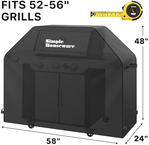 Simple Houseware 58 in. Heavy-Duty BBQ Gas Grill Cover, Waterproof - Image 2