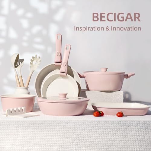 BECIGAR 23pcs Ceramic Pots and Pans Set - Image 3