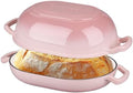 VORRINGARD Enameled Cast Iron Sourdough Bread Oven, Dutch Oven, Loaf Cast Iron Bread Pan for Homemade Bread Baking, Meatloaf Pan with Lid, 7QT, Pink by Unknown