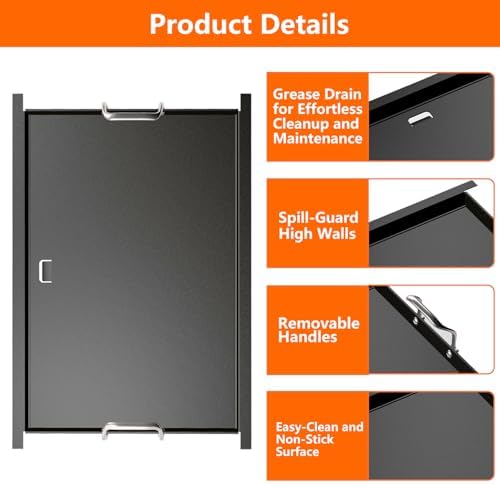 29"x17.9" Full Carbon Steel Griddle Insert for Blaze 4 & 5 Burner Grills - Image 3