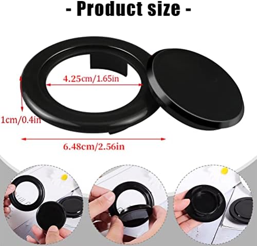 2 Pack Patio Table Umbrella Hole Ring and Cap Set for Standard Table Hole - Image 3