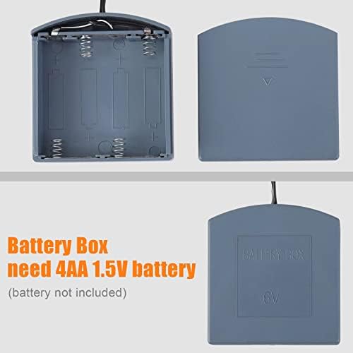 External Power Supply Box with 2.5mm and 3.5mm Jack for Some Safe Box with External Battery Supply, 4 AA Battery Holder with Wires, 6V Backup Power Source for The Safe Box - Image 3