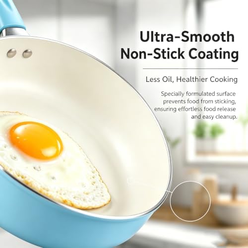 13-Piece Non Stick Pots and Pans Set,Cooking Pan Set,Maifan Stone Coating - Image 2