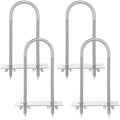 4 Pcs Steel Rotisserie Fork U Bolt Adjustable Spit Rod, 7.5" L by Otoolling