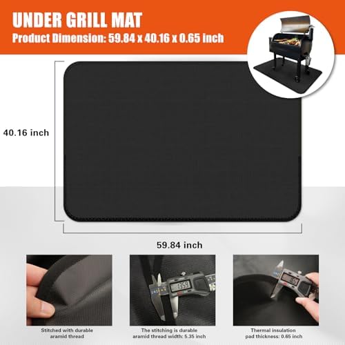 60*40 Inch Outdoor Mat, Double-Sided Waterproof & Fireproof Under Grill Mat - Image 6