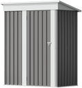 Flamaker 5x3 FT Storage Shed Waterproof Metal Garden Shed with Lockable Door Utility Tool Shed Outdoor Storage for Backyard, Patio and Lawn, Grey by Flamaker