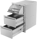 Outdoor Kitchen Drawers 15W x 26H x 22D Inch, Flush Mount Access BBQ Island Drawers for Outdoor Kitchens or Patio Grill Station by KODOM
