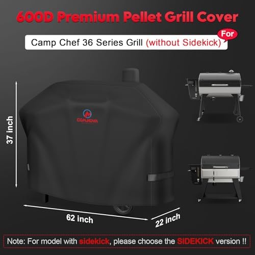 Comnova Pellet Grill Cover for Camp Chef 36 Series - 600D Premium Smoker Cover Waterproof & Heavy Duty for Camp Chef Woodwind 36, Woodwind Pro 36, PG36, SmokePro LUX 36, SmokePro SGX 36, and More - Image 2