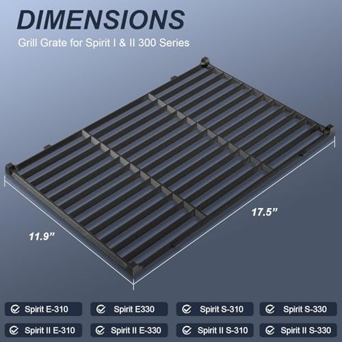 Uniflasy Grill Parts for Weber Spirit E310, Grill Replacement Parts for Spirit & GS4 Spirit II 300 E310/E320/E330,S310/S320/S330 Gas Grill, 7638 Grill Grates, 7636 Flavorizer Bars, 69787 Burner Tubes - Image 2